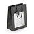 Sac vitrine kraft noir 18 x 19 x 8 cm - 1