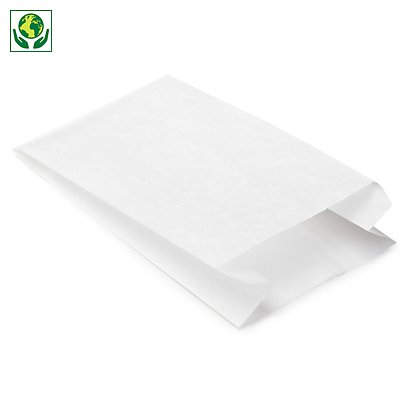 Sacchetti bianchi con soffietti in carta FSC