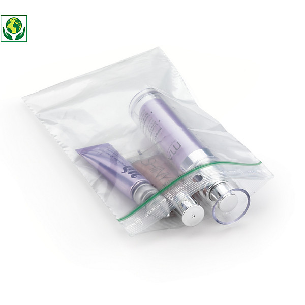 Sacchetti con chiusura a pressione in plastica riciclata 60 micron RAJA - 1