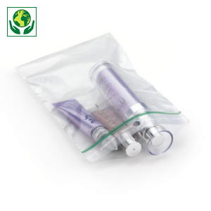 Sacchetti con chiusura a pressione in plastica riciclata 60 micron RAJA Sacchetti con chiusura a pressione in plastica riciclata 60 micron RAJA