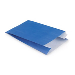 Sacchetto in carta Kraft vergata, 12 x 19 x 4,5 cm, Blu (confezione 250 pezzi)