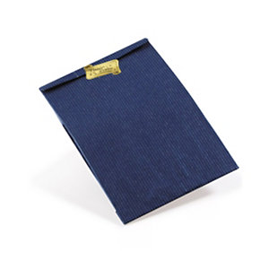 Sacchetto in carta Kraft vergata, 12 x 19 x 4,5 cm, Blu (confezione 250 pezzi)
