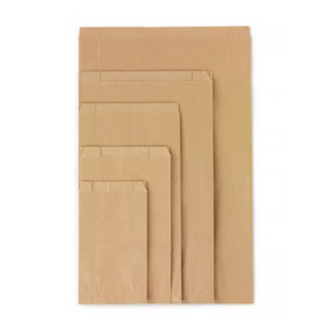 Sacchetto in carta Kraft vergata, 24 x 39 x 7,5 cm, Avana (confezione 250 pezzi)