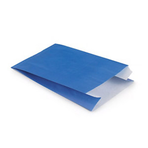 Sacchetto in carta Kraft vergata, 24 x 39 x 7,5 cm, Blu (confezione 250 pezzi)