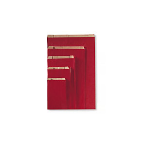 Sacchetto in carta Kraft vergata, 31 x 47 x 8 cm, Rosso (confezione 250 pezzi)