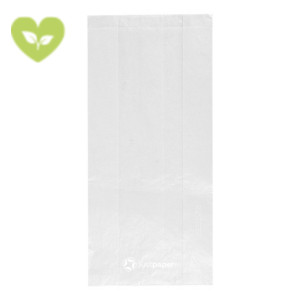 Sacchetto panini con finestra eco, Carta kraft oleata e finestra in carta Cristal, 12+6 x 26 cm, Naturale/Trasparente (confezione 2.250 pezzi) Sacchetto panini con finestra eco, Carta kraft oleata e finestra in carta Cristal, 12+6 x 26 cm, Naturale/Trasparente (confezione 2.250 pezzi)