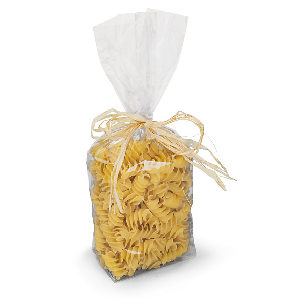 Sacchetto regalo trasparenti con fondo quadro neutro