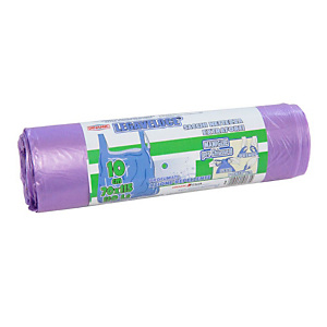 Sacchi extraforti con maniglie profumati - Colore viola - 110 litri - F.to 70 x 115 cm - Spessore 13 micron (confezione 10 pezzi) Sacchi extraforti con maniglie profumati - Colore viola - 110 litri - F.to 70 x 115 cm - Spessore 13 micron (confezione 10 pezzi)