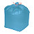 Sacchi nettezza urbana con prestrappo e filo in PP, 25 litri, 50 x 60 cm, Spessore 10 micron, Polietilene, Azzurro (rotolo 20 sacchi) - 3