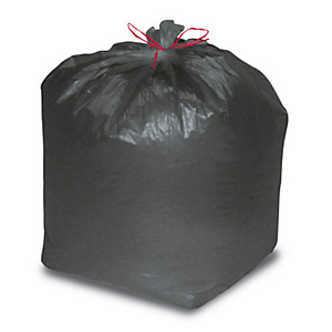 Sacchi nettezza urbana con prestrappo - Nero - 30 litri - F.to 55 x 70 cm - Spessore 10 micron (confezione 20 pezzi) Sacchi nettezza urbana con prestrappo - Nero - 30 litri - F.to 55 x 70 cm - Spessore 10 micron (confezione 20 pezzi)