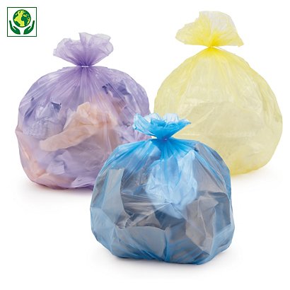 Sacchi spazzatura colorati in polietilene riciclato - 1