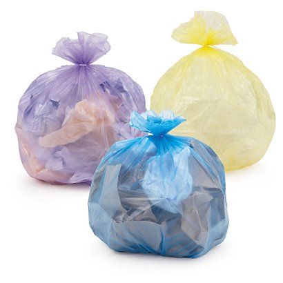 Sacchi spazzatura colorati in polietilene riciclato - 1