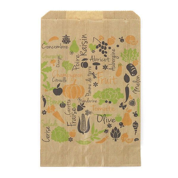 Sachet kraft primeur avec soufflets 14x20x7 cm - 1