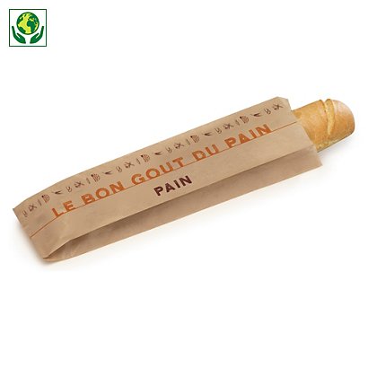 Sachet papier brun imprimé "pain" - 1