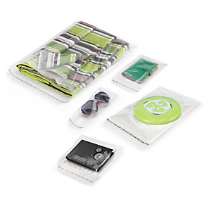 Sachet plastique 75% recyclé transparent à fermeture adhésive 27x38 cm