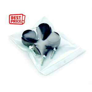 Sachet plastique à fermeture Zip - 18 x 25 cm - Epaisseur 50 microns - Transparent - Carton de 1000