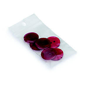 Sachet plastique à fermeture Zip - 4 x 6 cm - Epaisseur 50 microns - Transparent - Carton de 1000