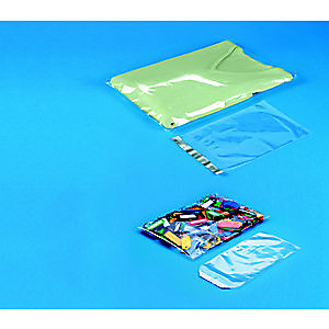 Sachet plastique haute brillance à fermeture adhésive - 16 x 22 cm - Transparent - Carton de 1000