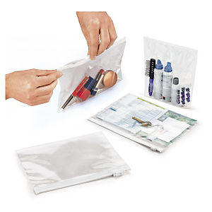 Sachet plastique plat transparent haute brillance à curseur Sachet plastique plat transparent haute brillance à curseur