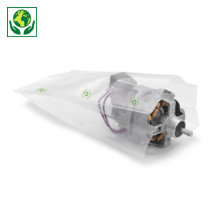 Sachet plastique recyclé à soufflets transparent 150 microns RAJA