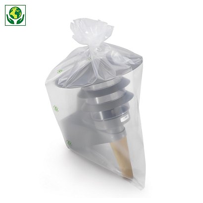Sachet plastique recyclé transparent 150 microns RAJA - 1