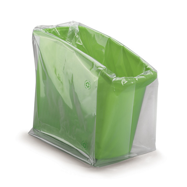 Sachet plastique à soufflets transparent 50 microns recyclé RAJA 48x80x40 cm - 1