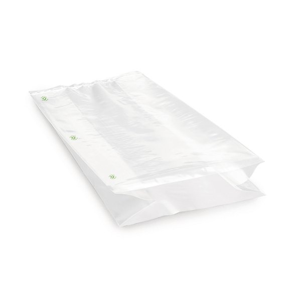 Sachet plastique à soufflets transparent 50 microns recyclé RAJA 50x90x35 cm - 7