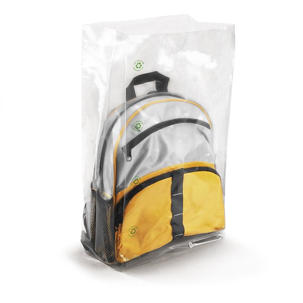 Sachet plastique à soufflets transparent 50 microns recyclé RAJA - 2