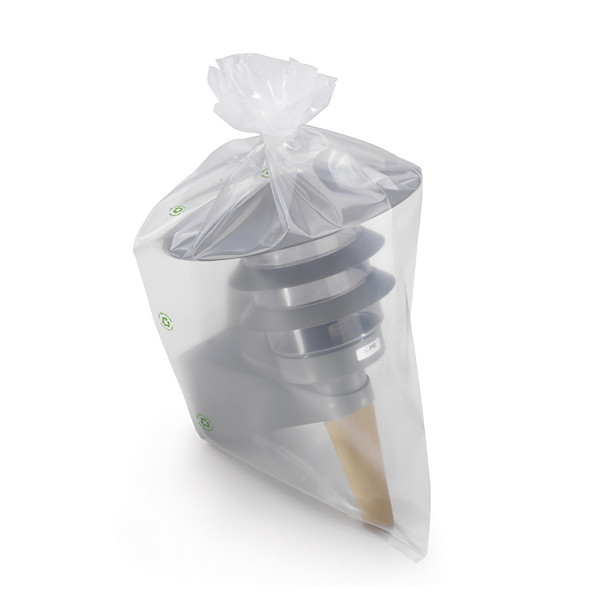Sachet plastique transparent 150 microns 50% recyclé RAJA 16x22 cm - 1