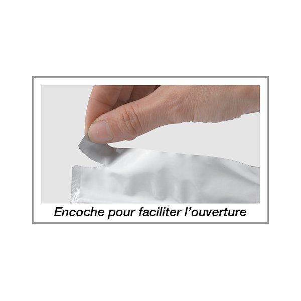 Sachet plastique zip aluminium opaque à soudures étanches 12x18 cm - 4