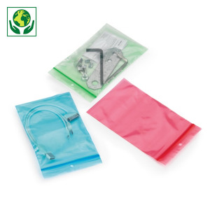 Sachet plastique zip couleur translucide, 50% recyclé