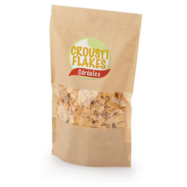 Sachet plastique zip kraft avec fenêtre transparente à soudures étanches 250ml - 6