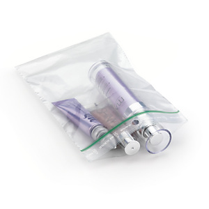 Sachet plastique zip recyclé transparent 60 microns RAJA 8x18 cm