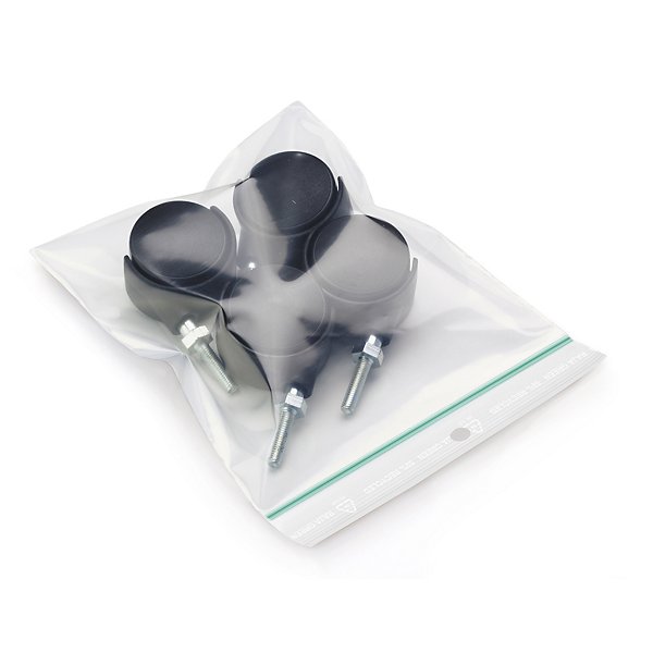 Sachet plastique zip transparent 60 microns 50% recyclé RAJA 15x15 cm - 2
