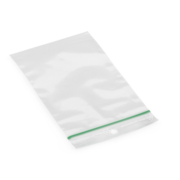 Sachet plastique zip transparent 60 microns 50% recyclé RAJA 6x12 cm - 1