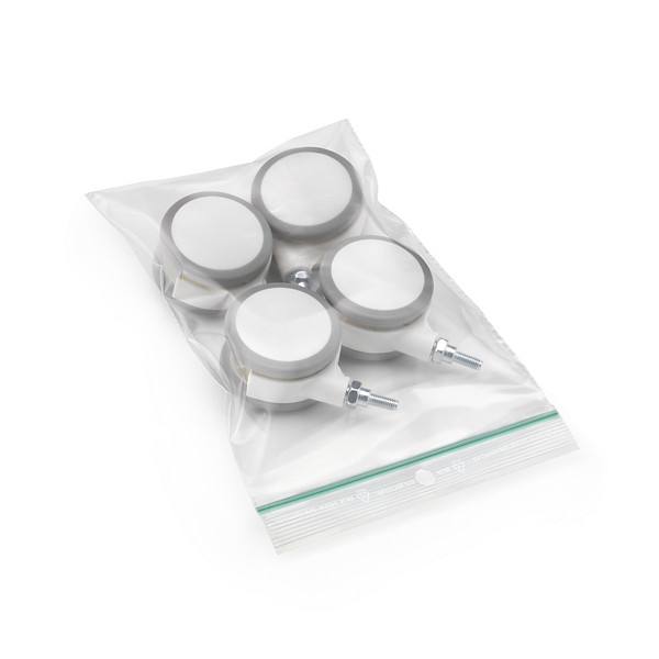 Sachet plastique zip transparent 60 microns 50% recyclé RAJA RAJA