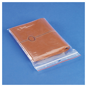 Sachet plastique zip transparent 60 microns RAJA 11x30 cm