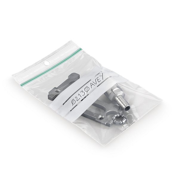 Sachet plastique zip transparent à bandes blanches 100 microns 50% recyclé RAJA 30x30 cm - 2