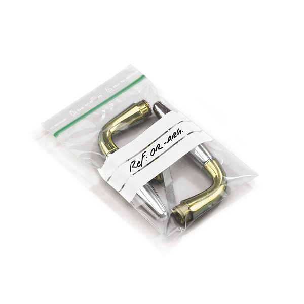 Sachet plastique zip transparent à bandes blanches 100 microns 50% recyclé RAJA 8 x 12 cm - 3