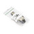 Sachet plastique zip transparent à bandes blanches 60 microns 50% recyclé RAJA 18X25 cm - 1