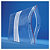 Sachet plastique zip transparent à bandes blanches 60 microns RAJA 12,5x12,5 cm - 1