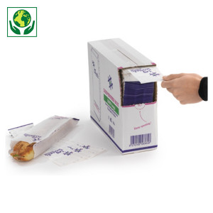 Sachet sandwich papier en boîte distributrice