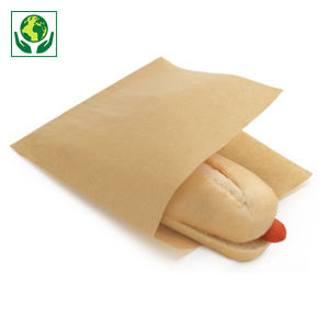 Sachet sandwich en papier ingraissable avec ouverture latérale