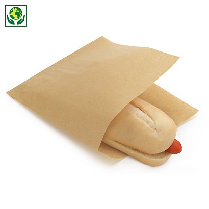 Sachet sandwich en papier ingraissable avec ouverture latérale - 1