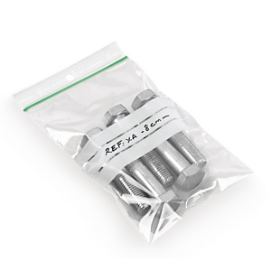 Sachet zip 50% recyclé à bandes blanches 60 microns RAJA Sachet zip 50% recyclé à bandes blanches 60 microns RAJA
