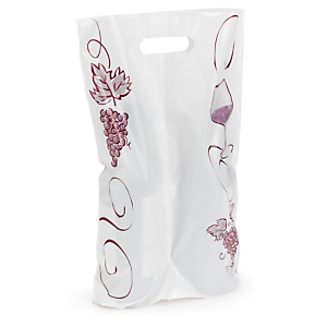 Saco 70% reciclado para garrafa com padrão cacho de uvas Saco 70% reciclado para garrafa com padrão cacho de uvas