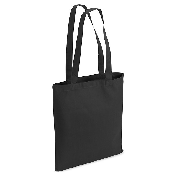 Saco de algodão sem foles preta 38x42 cm - 1