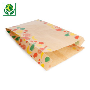 Saco kraft natural sem janela para fruta