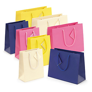 Saco de papel plastificado mate Luxury Line Saco de papel plastificado mate Luxury Line