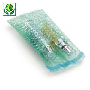 Saco de plástico de bolhas Ø 10 mm com fecho adesivo 100% reciclado RAJA Saco de plástico de bolhas Ø 10 mm com fecho adesivo 100% reciclado RAJA